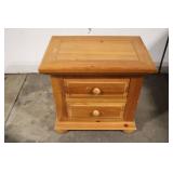 Wooden Nightstand with 2 Drawers - Made in USA