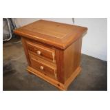 Wooden Nightstand with 2 Drawers - Made in USA