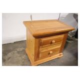Wooden Nightstand with 2 Drawers - Made in USA