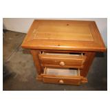 Wooden Nightstand with 2 Drawers - Made in USA