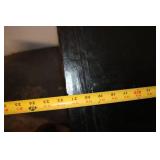 Vintage Black Lacquer Chinese Cabinet with Intricate Inlay