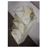 Vintage Distressed Wood Wall Shelf with Floral Accents