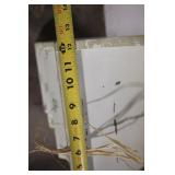 Vintage Distressed Wood Wall Shelf with Floral Accents