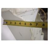 Vintage Distressed Wood Wall Shelf with Floral Accents