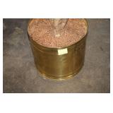 Artificial Ficus Tree with Decorative Brass Planter