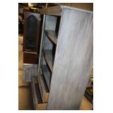 Vintage Wooden Hutch with Shelves and Cabinets