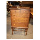 Antique Wooden Dresser with Drawers
