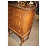 Antique Wooden Dresser with Drawers