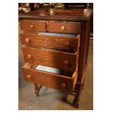 Antique Wooden Dresser with Drawers