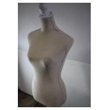 Adjustable Female Dress Form Mannequin on White Stand