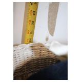 Set of 2 Porcelain Dolls on Wicker Chair