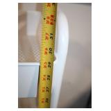 Rolling White Metal 3-Tier Utility Cart