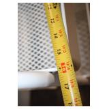 Rolling White Metal 3-Tier Utility Cart