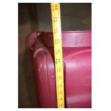 Large Red Pet Carrier Crate with Metal Door