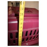 Large Red Pet Carrier Crate with Metal Door