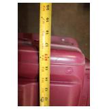 Large Red Pet Carrier Crate with Metal Door