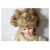 Ceramic Porcelain Doll in Victorian Style Dress