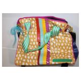 Colorful Zebra and Leopard Print Handbag with Multiple Compartments