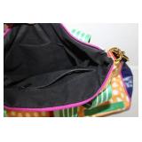 Colorful Zebra and Leopard Print Handbag with Multiple Compartments