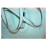 Light Blue Tote Bag with Polka Dot Interior