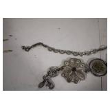 Pair of Vintage Metal Belts with Intricate Designs