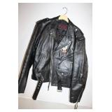 Leather World Harley-Davidson Motorcycle Jacket with Eagle Patch