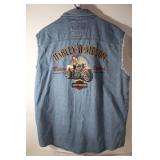Harley-Davidson Denim Sleeveless Vest 1XL