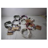 Set of 10 Assorted Patterned Headbands and Beaded Bracelets