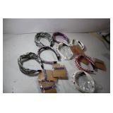 Set of 10 Assorted Patterned Headbands and Beaded Bracelets