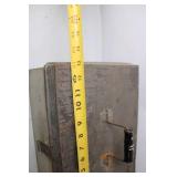 Vintage Metal Tool Box with Distressed Finish