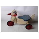 Vintage Wooden Duck Ride-On Toy