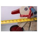 Vintage Wooden Duck Ride-On Toy