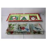 Holiday Themed Ceramic Serving Trays with Festive and Bird Designs