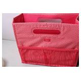 Colorful Multi-Pocket Tote Bag and Storage Bin Set