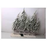 Snow-Frosted Pine Tree Centerpiece Decor
