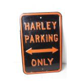 Harley Parking Only Metal Sign