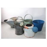 Vintage Galvanized Watering Cans and Buckets Collection