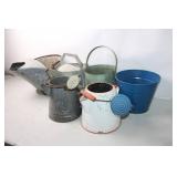 Vintage Galvanized Watering Cans and Buckets Collection