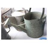 Vintage Galvanized Watering Cans and Buckets Collection