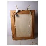 Vintage Framed Painting of a Man with a Hat and Pipe