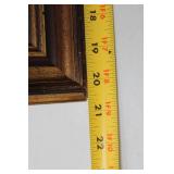 Vintage Framed Painting of a Man with a Hat and Pipe