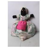 Handcrafted Jamaican Fabric Doll with Embroidered Apron
