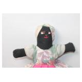 Handcrafted Jamaican Fabric Doll with Embroidered Apron