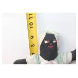 Handcrafted Jamaican Fabric Doll with Embroidered Apron