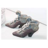 Set of 4 Decorative Miniature Shoe Figurines