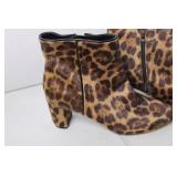 Nine West Leopard Print Ankle Boots, 7W