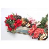 Festive Holiday Centerpiece with Santa Figurine and Decor