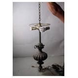 Vintage Hanging Brass Lamp with Ornate Design