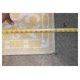 Yellow and White Patterned Area Rug 7.5x5 Feet