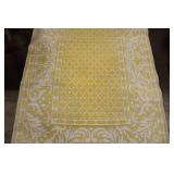 Yellow and White Patterned Area Rug 7.5x5 Feet